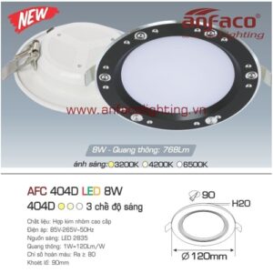 Led âm trần Anfaco AFC 404D-8W