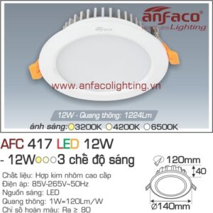 Led âm trần Anfaco AFC 417-12W