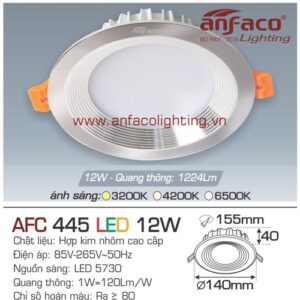 Led âm trần Anfaco AFC 445-12W