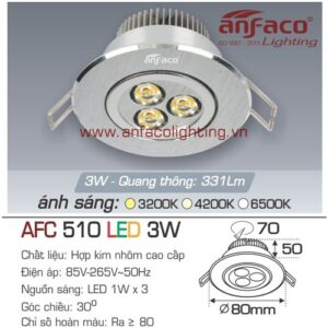 Led âm trần Anfaco AFC 510-3W