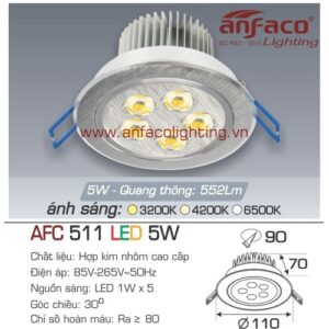 Led âm trần Anfaco AFC 511-5W