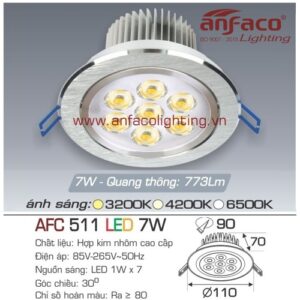 Led âm trần Anfaco AFC 511-7W