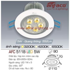 Led âm trần Anfaco AFC 511B-5W