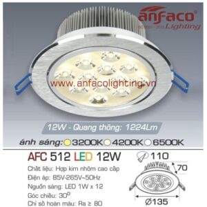 Led âm trần Anfaco AFC 512-12W