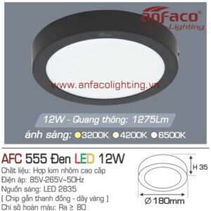 LED panel nổi AFC 555 đen 12W