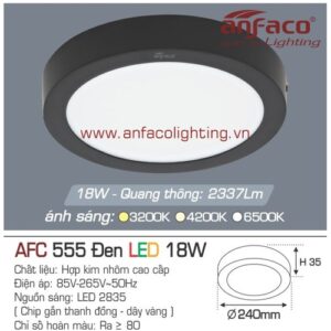 LED panel nổi AFC 555 đen 18W