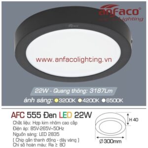 LED panel nổi AFC 555 đen 22W