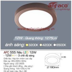 LED panel nổi AFC 555 nâu 12W