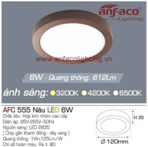 LED panel nổi AFC 555 nâu 6W