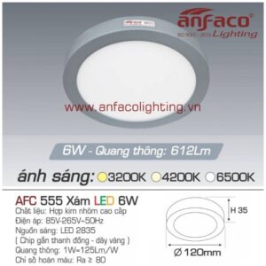 Led panel nổi AFC 555 xám 6W