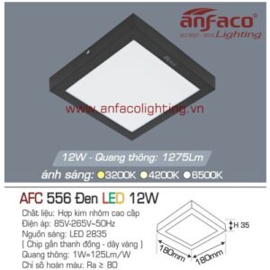 LED panel nổi AFC 556 đen 12W