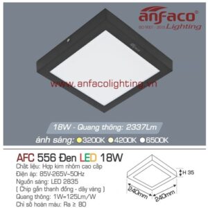 LED panel nổi AFC 556 đen 18W