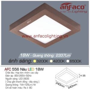 LED panel nổi AFC 556 nâu 18W