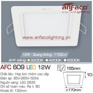 Led panel Anfaco AFC 609-12W