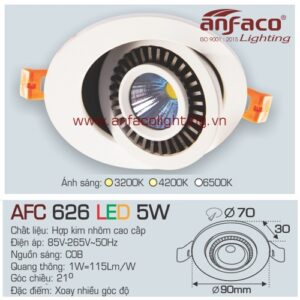 Led âm trần Anfaco AFC 626-5W