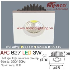 Led âm trần Anfaco AFC 627-3W