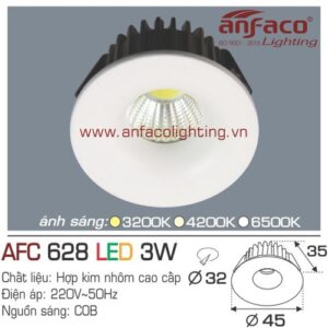 Led âm trần Anfaco AFC 628-3W