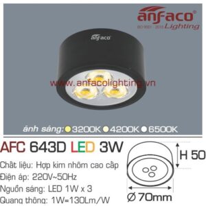 Led downlight nổi AFC 643D-3W