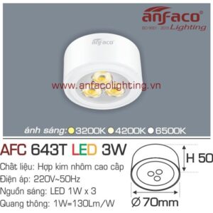 Led downlight nổi AFC 643T-3W