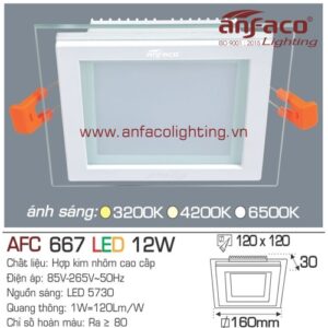 Led âm trần Anfaco AFC 667-12W