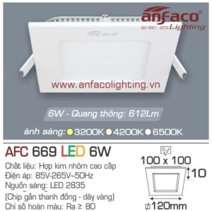 Led panel Anfaco AFC 669-6W