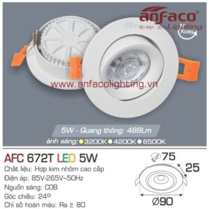 Led âm trần Anfaco AFC 672T-5W