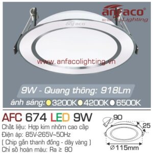 Led âm trần Anfaco AFC 674-9W