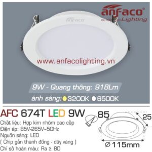 Led âm trần Anfaco AFC 674T-9W