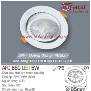 Led âm trần Anfaco AFC 689-5W