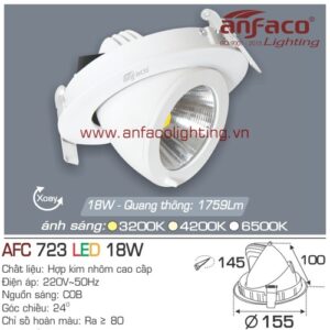 Led âm trần Anfaco AFC 723-18W