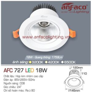 Led âm trần Anfaco AFC 727-18W