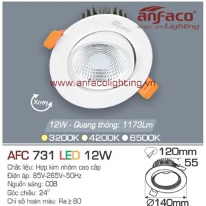 Led âm trần Anfaco AFC 731-12W