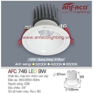 Led âm trần Anfaco AFC 746-9W