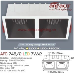 Led âm trần Anfaco AFC 748/ 7Wx2