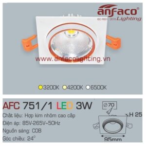 Led âm trần Anfaco AFC 751/1-3W