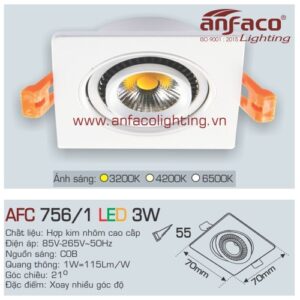 Led âm trần Anfaco AFC 756/1-3W