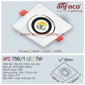 Led âm trần Anfaco AFC 756/1-7W