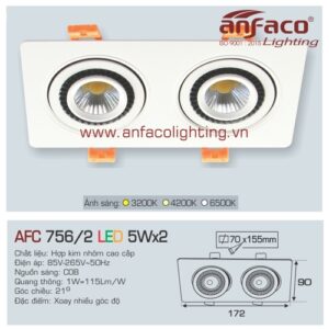 Led âm trần Anfaco AFC 756/2-5Wx2