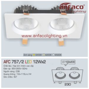 Led âm trần Anfaco AFC 757/2-12Wx2