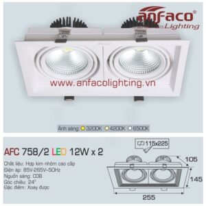 Led âm trần Anfaco AFC 758/2-12Wx2