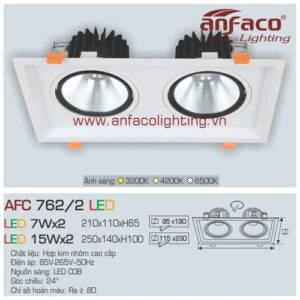 Led âm trần Anfaco AFC 762/2-7Wx2