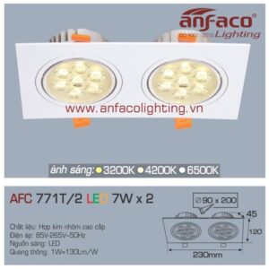 Led âm trần Anfaco AFC 771T/2-7Wx2