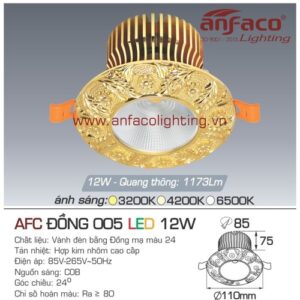 Led âm trần Anfaco AFC đồng 005-12W