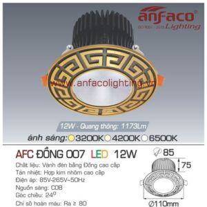 Led âm trần Anfaco AFC đồng 007-12W