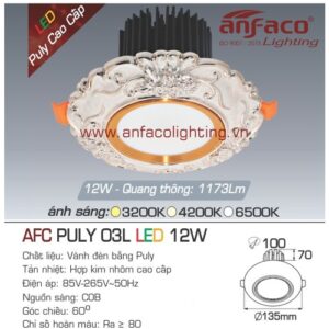 Led âm trần Anfaco AFC Puly 03-12W