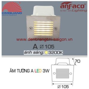 Led Anfaco gắn âm tường A-3W