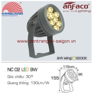 Led rọi cột Anfaco NC 02-9W