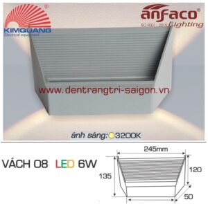 Led Anfaco gắn vách 08-6W