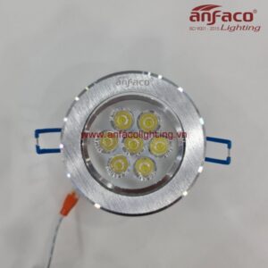 AFC-511 Đèn Anfaco lon led downlight âm trần xoay góc AFC511 5W 7W vỏ nhôm trắng ánh sáng trắng 6500K ánh sáng trung tính 4200K, ánh sáng vàng 3200K