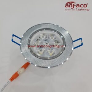 AFC-511 Đèn Anfaco lon led downlight âm trần xoay góc AFC511 5W 7W vỏ nhôm trắng ánh sáng trắng 6500K ánh sáng trung tính 4200K, ánh sáng vàng 3200K